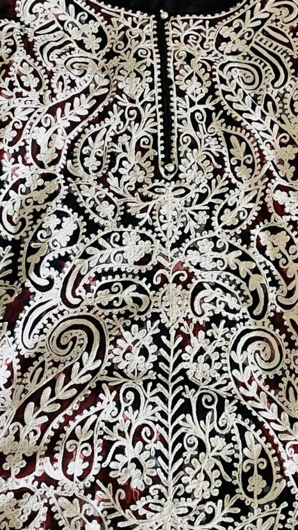 Black Floral Paisley Kaftan - Image 3