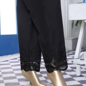 Black Embroidered Trouser