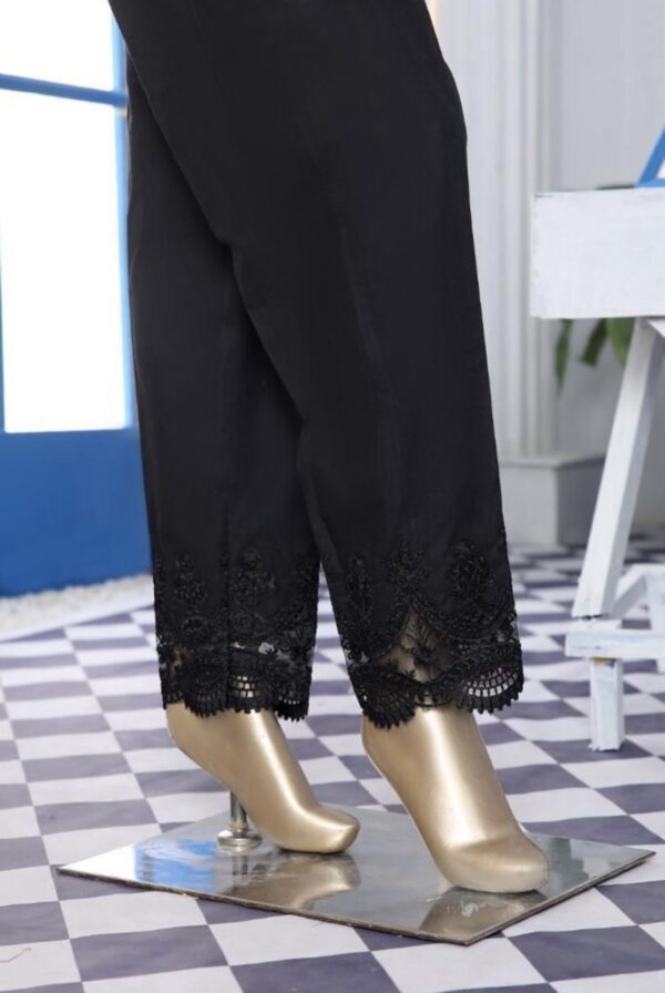 Black Embroidered Trouser