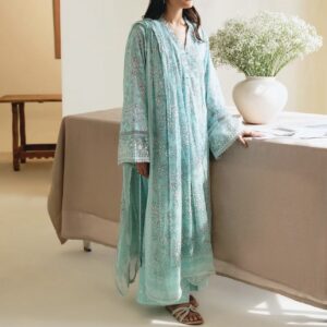 AghaNoor Lawn Dress – Mint