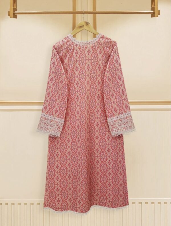 AghaNoor Lawn dress – Peach - Image 3